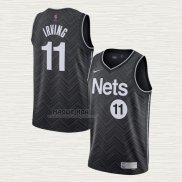 Maglia Kyrie Irving NO 11 Brooklyn Nets Earned 2020-21 Nero