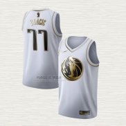 Maglia Luka Doncic NO 77 Dallas Mavericks Golden Edition Bianco