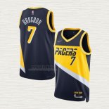 Maglia Malcolm Brogdon NO 7 Indiana Pacers Citta 2021-22 Blu