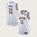 Maglia Malik Monk NO 11 Los Angeles Lakers Association 2021-22 Bianco