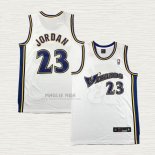 Maglia Michael Jordan NO 23 Washington Wizards Throwback Bianco