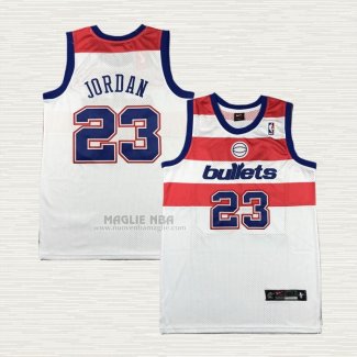 Maglia Michael Jordan NO 23 Washington Wizards Throwback Bianco2