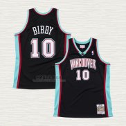 Maglia Mike Bibby NO 10 Memphis Grizzlies Hardwood Classics Throwback Nero