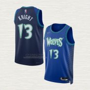 Maglia Nathan Knight NO 13 Minnesota Timberwolves Citta 2021-22 Blu