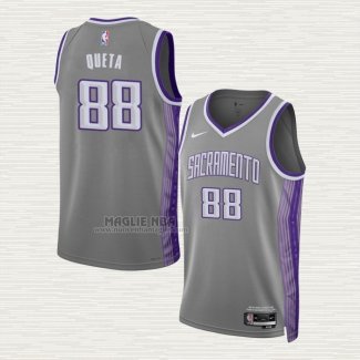 Maglia Neemias Queta NO 88 Sacramento Kings Citta 2022-23 Grigio