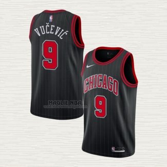 Maglia Nikola Vucevic NO 9 Chicago Bulls Statement 2020-21 Nero