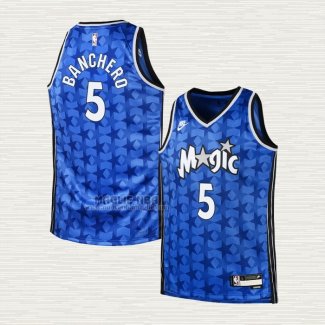 Maglia Paolo Banchero NO 5 Bambino Orlando Magic Classic 2023-24 Blu