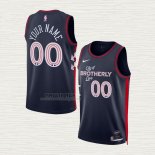 Maglia Philadelphia 76ers Personalizzate Citta 2023-24 Blu