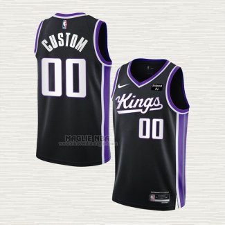 Maglia Sacramento Kings Personalizzate Icon 2023-24 Nero