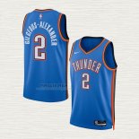 Maglia Shai Gilgeous-Alexander NO 2 Oklahoma City Thunder Icon Blu