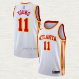 Maglia Trae Young NO 11 Atlanta Hawks Association 2020-21 Bianco