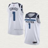 Maglia Anthony Edwards NO 1 Minnesota Timberwolves Association Bianco