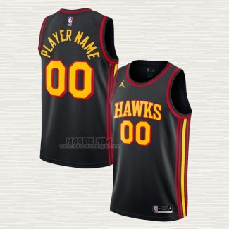 Maglia Atlanta Hawks Personalizzate Statement Nero