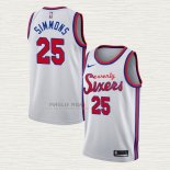 Maglia Ben Simmons NO 25 Philadelphia 76ers Classic 2019-20 Bianco