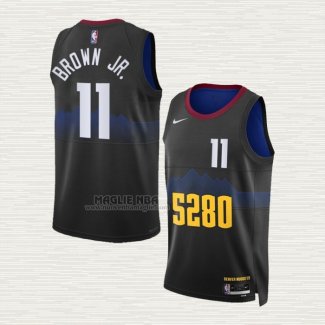 Maglia Braxton Key NO 11 Denver Nuggets Citta 2023-24 Nero