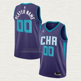 Maglia Charlotte Hornets Personalizzate Statement 2019-20 Viola