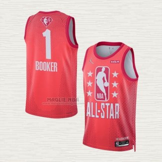 Maglia Devin Booker NO 1 Phoenix Suns All Star 2022 Granate