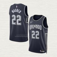 Maglia Franz Wagner NO 22 Orlando Magic Citta 2023-24 Blu