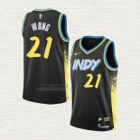 Maglia Isaiah Wong NO 21 Indiana Pacers Citta 2023-24 Nero