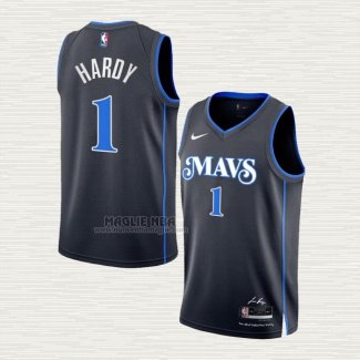 Maglia Jaden Hardy NO 1 Dallas Mavericks Citta 2023-24 Blu