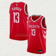 Maglia James Harden NO 13 Houston Rockets Icon Rosso