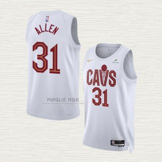 Maglia Jarrett Allen NO 31 Cleveland Cavaliers Association 2022-23 Bianco