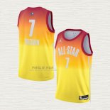 Maglia Jaylen Brown NO 7 Boston Celtics All Star 2023 Arancione