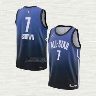 Maglia Jaylen Brown NO 7 Boston Celtics All Star 2023 Blu