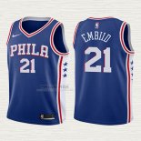 Maglia Joel Embiid NO 21 Bambino Philadelphia 76ers 2017-18 Blu