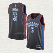 Maglia Josh Giddey NO 3 Oklahoma City Thunder Citta 2022-23 Grigio