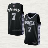 Maglia Josh Richardson NO 7 San Antonio Spurs Statement 2022-23 Nero