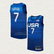 Maglia Kevin Durant NO 7 USA 2021 Blu