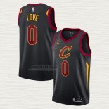 Maglia Kevin Love NO 0 Cleveland Cavaliers Statement 2020-21 Nero