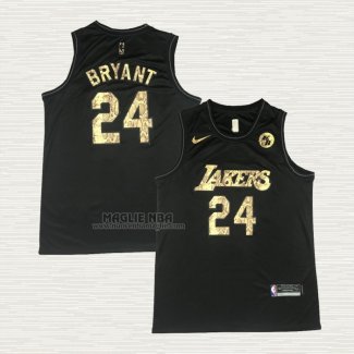 Maglia Kobe Bryant NO 24 Los Angeles Lakers Nero