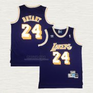 Maglia Kobe Bryant NO 24 Los Angeles Lakers Throwback Viola