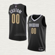 Maglia Memphis Grizzlies Personalizzate Citta 2023-24 Nero