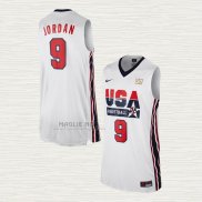 Maglia Michael Jordan NO 9 USA 1992 Bianco