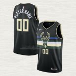 Maglia Milwaukee Bucks Personalizzate Statement 2019-20 Nero