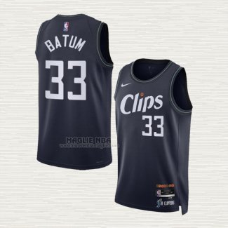 Maglia Nicolas Batum NO 33 Los Angeles Clippers Citta 2023-24 Blu