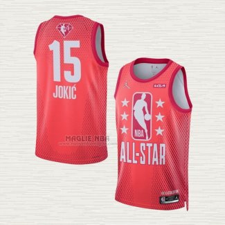 Maglia Nikola Jokic NO 15 Denver Nuggets All Star 2022 Granate