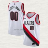 Maglia Portland Trail Blazers Personalizzate Association 2020-21 Bianco