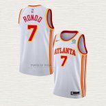 Maglia Rajon Rondo NO 7 Atlanta Hawks Association 2020-21 Bianco