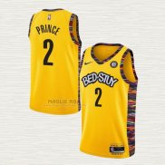 Maglia Taurean Prince NO 2 Brooklyn Nets Citta 2020-21 Giallo