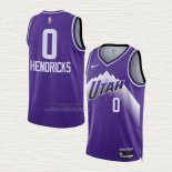 Maglia Taylor Hendricks NO 0 Utah Jazz Citta 2023-24 Viola