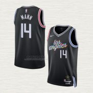 Maglia Terance Mann NO 14 Los Angeles Clippers Citta 2022-23 Nero