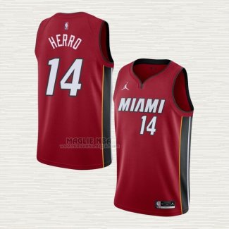 Maglia Tyler Herro NO 14 Miami Heat Statement 2020-21 Rosso