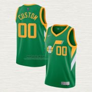 Maglia Utah Jazz Personalizzate Earned 2020-21 Verde