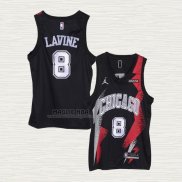 Maglia Zach Lavine NO 8 Chicago Bulls Fashion Royalty Nero