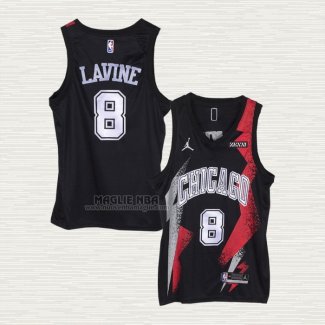 Maglia Zach Lavine NO 8 Chicago Bulls Fashion Royalty Nero