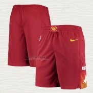 Pantaloncini Denver Nuggets Citta Edition 2020-21 Rosso